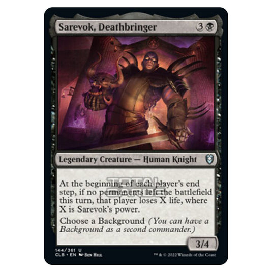 Magic The Gathering - Commander Legends - Battle for Baldur's Gate - Sarevok, Deathbringer - 144/361