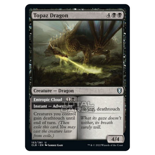 Magic The Gathering - Commander Legends - Battle for Baldur's Gate - Topaz Dragon / Entropic Cloud - 153/361