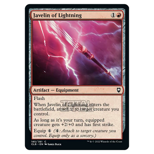 Magic The Gathering - Commander Legends - Battle for Baldur's Gate - Javelin of Lightning - 185/361