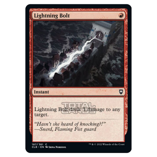 Magic The Gathering - Commander Legends - Battle for Baldur's Gate - Lightning Bolt - 187/361