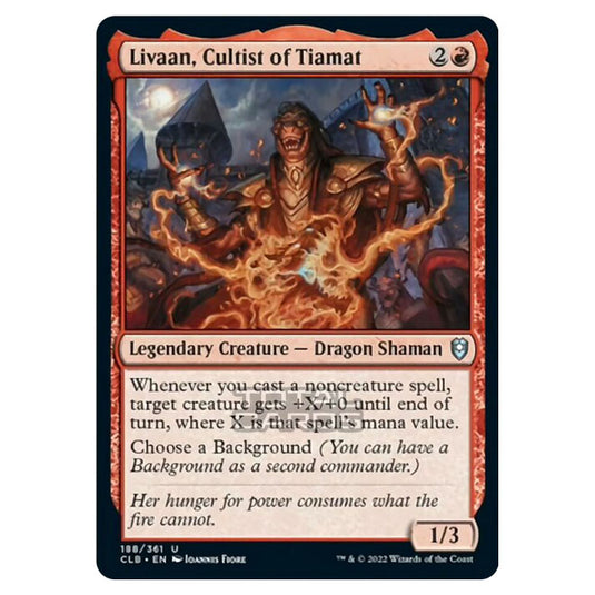 Magic The Gathering - Commander Legends - Battle for Baldur's Gate - Livaan, Cultist of Tiamat - 188/361