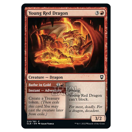 Magic The Gathering - Commander Legends - Battle for Baldur's Gate - Young Red Dragon / Bathe in Gold - 210/361