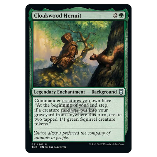 Magic The Gathering - Commander Legends - Battle for Baldur's Gate - Cloakwood Hermit - 221/361