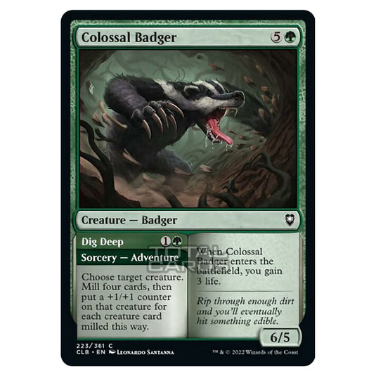 Magic The Gathering - Commander Legends - Battle for Baldur's Gate - Colossal Badger / Dig Deep - 223/361