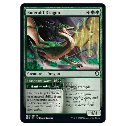 Magic The Gathering - Commander Legends - Battle for Baldur's Gate - Emerald Dragon / Dissonant Wave - 229/361