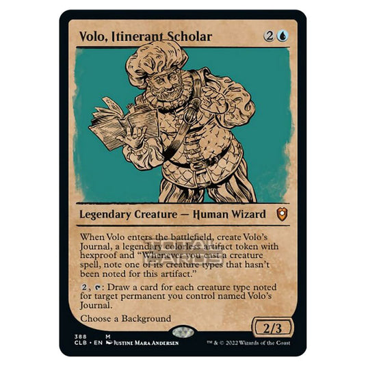 Magic The Gathering - Commander Legends - Battle for Baldur's Gate - Volo, Itinerant Scholar - 388/361