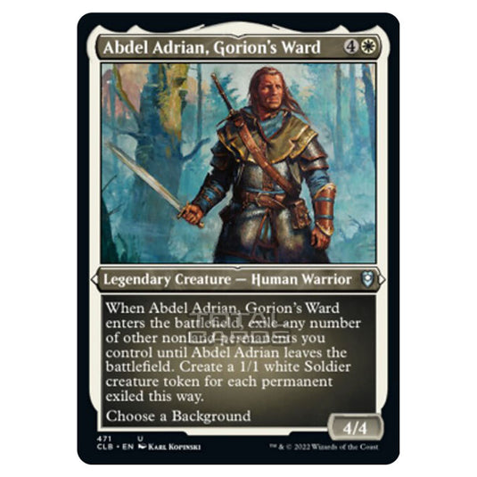 Magic The Gathering - Commander Legends - Battle for Baldur's Gate - Abdel Adrian, Gorion's Ward - 471/361 (Etched Foil)