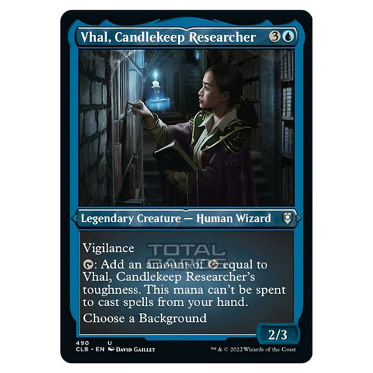 Magic The Gathering - Commander Legends - Battle for Baldur's Gate - Vhal, Candlekeep Researcher - 490/361 (Etched Foil)