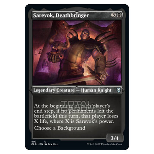 Magic The Gathering - Commander Legends - Battle for Baldur's Gate - Sarevok, Deathbringer - 497/361 (Etched Foil)