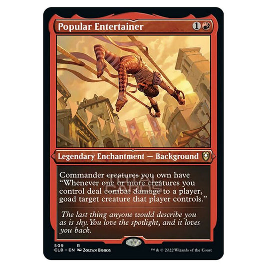 Magic The Gathering - Commander Legends - Battle for Baldur's Gate - Popular Entertainer - 509/361 (Etched Foil)