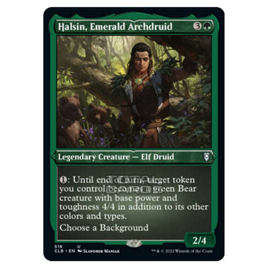 Magic The Gathering - Commander Legends - Battle for Baldur's Gate - Halsin, Emerald Archdruid - 516/361 (Etched Foil)