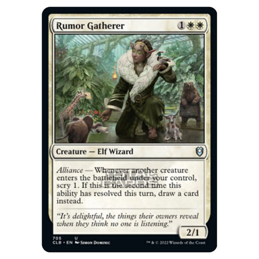 Magic The Gathering - Commander Legends - Battle for Baldur's Gate - Rumor Gatherer - 705/361