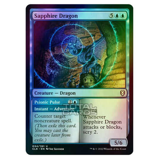 Magic The Gathering - Commander Legends - Battle for Baldur's Gate - Sapphire Dragon / Psionic Pulse - 094/361 (Foil)