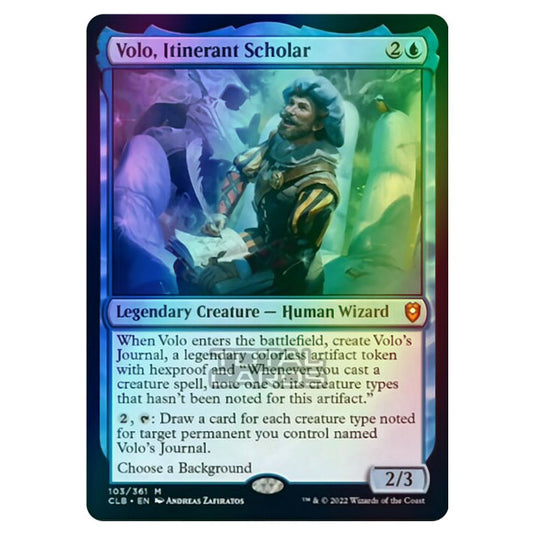 Magic The Gathering - Commander Legends - Battle for Baldur's Gate - Volo, Itinerant Scholar - 103/361 (Foil)