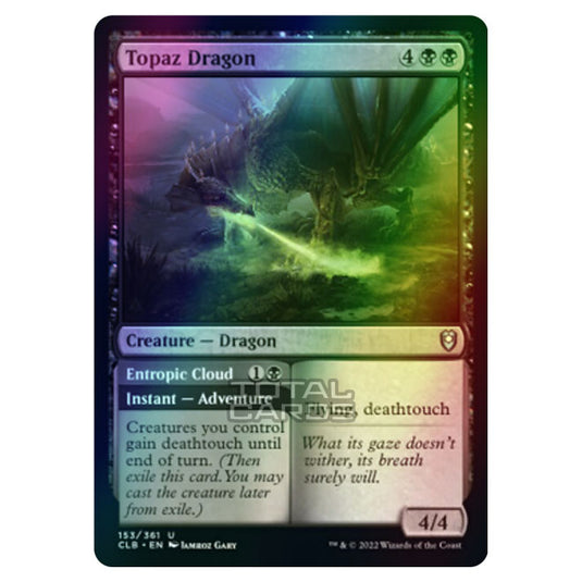 Magic The Gathering - Commander Legends - Battle for Baldur's Gate - Topaz Dragon / Entropic Cloud - 153/361 (Foil)