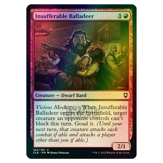 Magic The Gathering - Commander Legends - Battle for Baldur's Gate - Insufferable Balladeer - 184/361 (Foil)