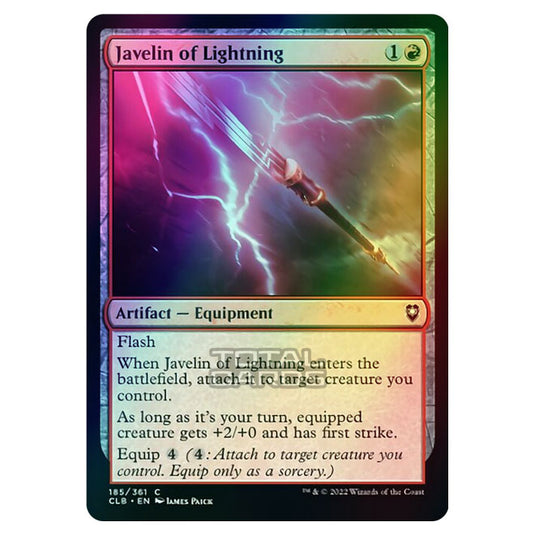 Magic The Gathering - Commander Legends - Battle for Baldur's Gate - Javelin of Lightning - 185/361 (Foil)