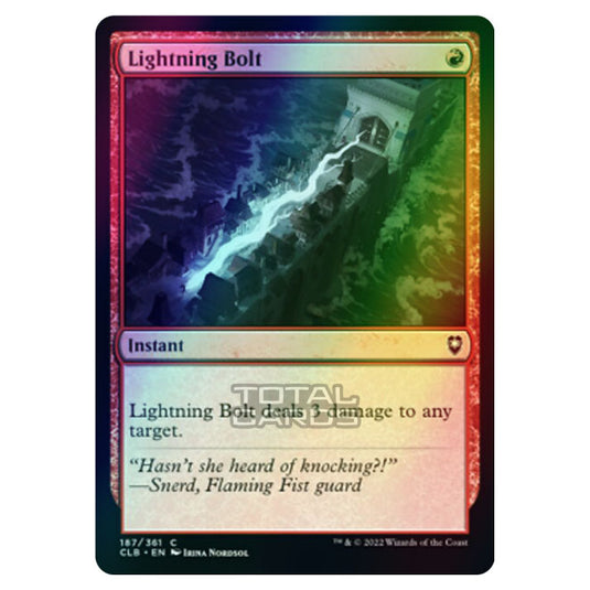 Magic The Gathering - Commander Legends - Battle for Baldur's Gate - Lightning Bolt - 187/361 (Foil)