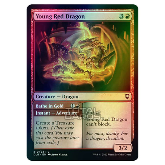 Magic The Gathering - Commander Legends - Battle for Baldur's Gate - Young Red Dragon / Bathe in Gold - 210/361 (Foil)