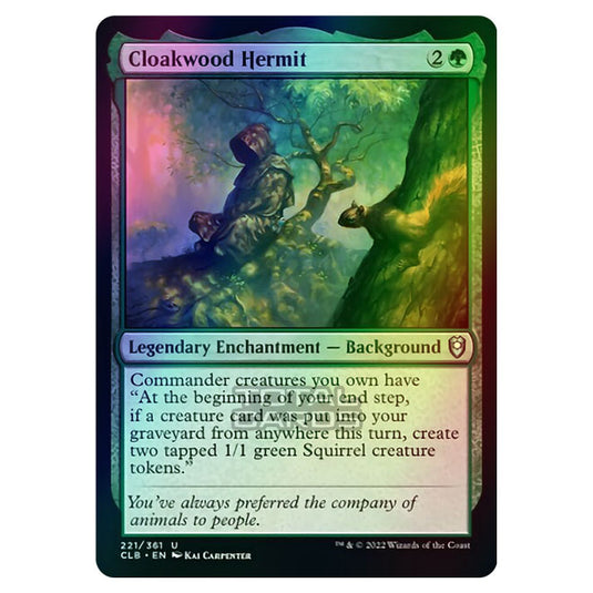 Magic The Gathering - Commander Legends - Battle for Baldur's Gate - Cloakwood Hermit - 221/361 (Foil)