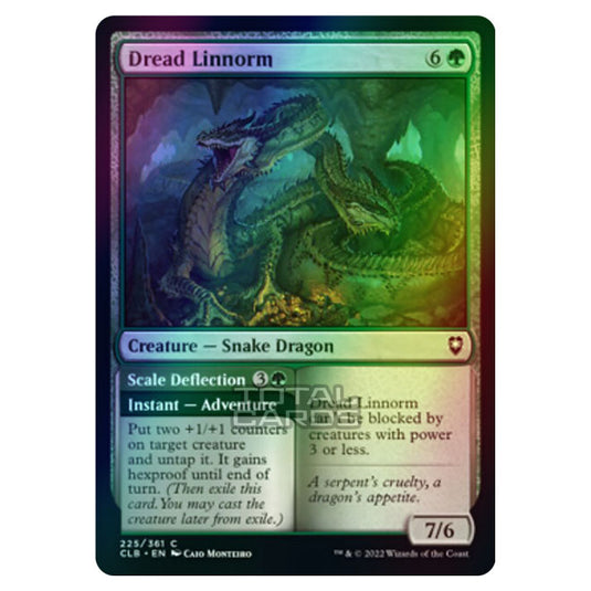 Magic The Gathering - Commander Legends - Battle for Baldur's Gate - Dread Linnorm / Scale Deflection - 225/361 (Foil)