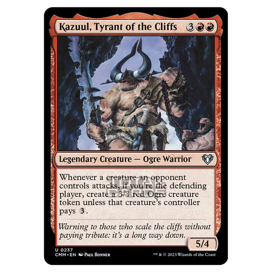 Magic The Gathering - Commander Masters - Kazuul, Tyrant of the Cliffs - 0237