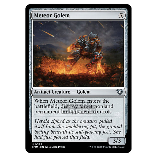 Magic The Gathering - Commander Masters - Meteor Golem - 0399 Magic The Gathering - Commander Masters - Meteor Golem - 0399