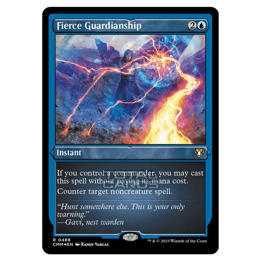 Magic The Gathering - Commander Masters - Fierce Guardianship (Etched Foil) - 0489