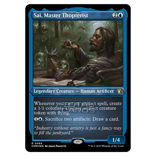 Magic The Gathering - Commander Masters - Sai, Master Thopterist (Etched Foil) - 0494