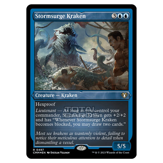 Magic The Gathering - Commander Masters - Stormsurge Kraken (Etched Foil) - 0497