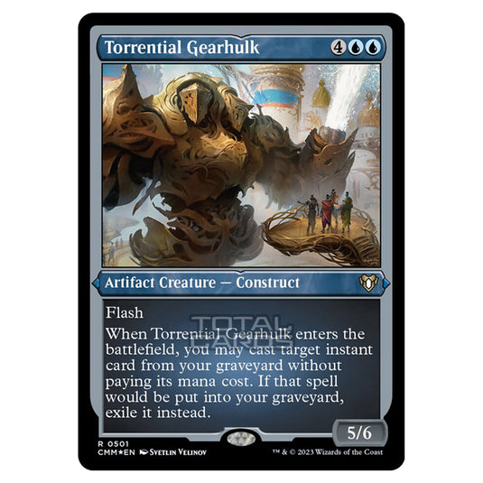 Magic The Gathering - Commander Masters - Torrential Gearhulk (Etched Magic The Gathering - Commander Masters - Torrential Gearhulk (Etched