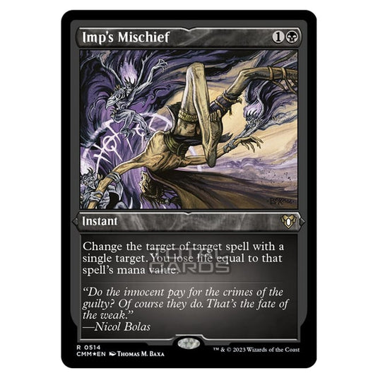 Magic The Gathering - Commander Masters - Imp's Mischief (Etched Foil) - 0514