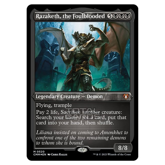 Magic The Gathering - Commander Masters - Razaketh, the Foulblooded (Etched Foil) - 0520