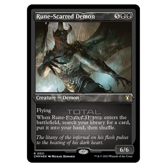 Magic The Gathering - Commander Masters - Rune-Scarred Demon (Etched F Magic The Gathering - Commander Masters - Rune-Scarred Demon (Etched F
