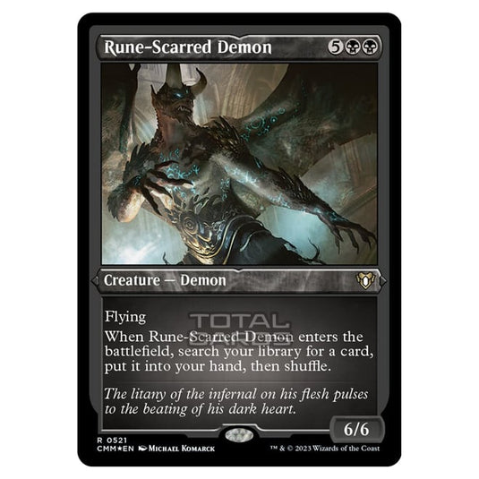 Magic The Gathering - Commander Masters - Rune-Scarred Demon (Etched Foil) - 0521