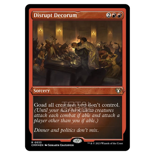 Magic The Gathering - Commander Masters - Disrupt Decorum (Etched Foil) - 0533