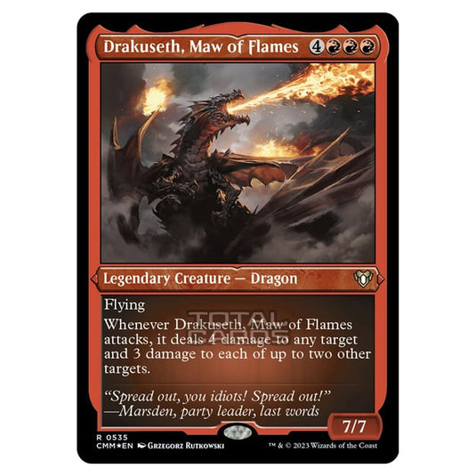 Magic The Gathering - Commander Masters - Drakuseth, Maw of Flames (Etched Foil) - 0535