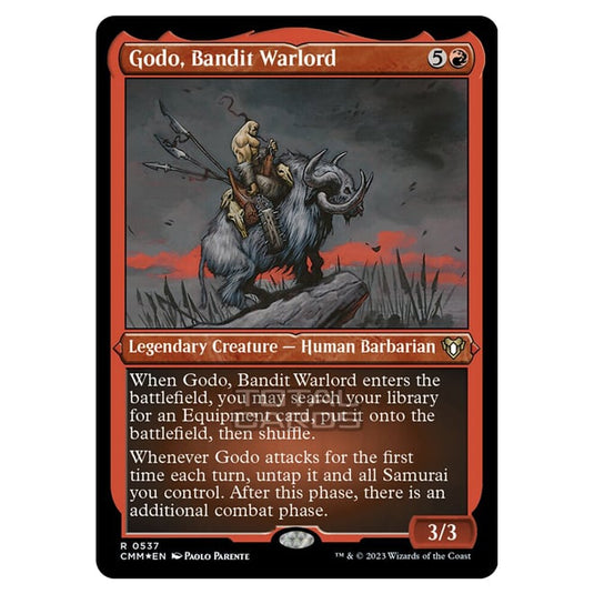Magic The Gathering - Commander Masters - Godo, Bandit Warlord (Etched Foil) - 0537
