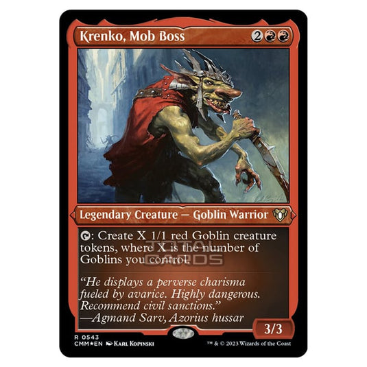 Magic The Gathering - Commander Masters - Krenko, Mob Boss (Etched Foil) - 0543