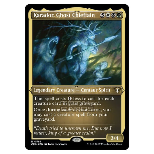 Magic The Gathering - Commander Masters - Karador, Ghost Chieftain (Etched Foil) - 0581