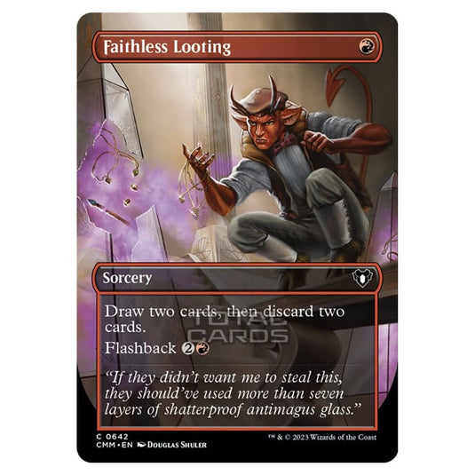 Magic The Gathering - Commander Masters - Faithless Looting (Borderless) - 0642