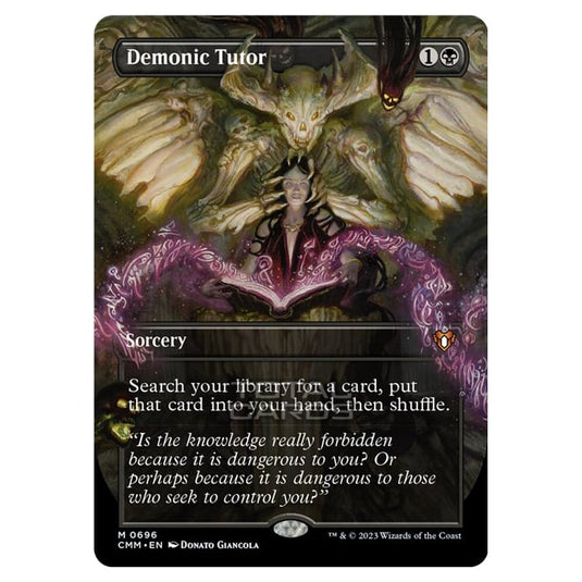 Magic The Gathering - Commander Masters - Demonic Tutor (Borderless) - 0696