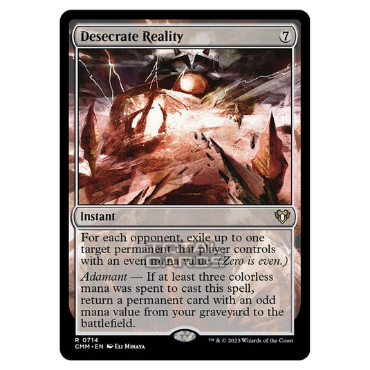 Magic The Gathering - Commander Masters - Desecrate Reality - 0714