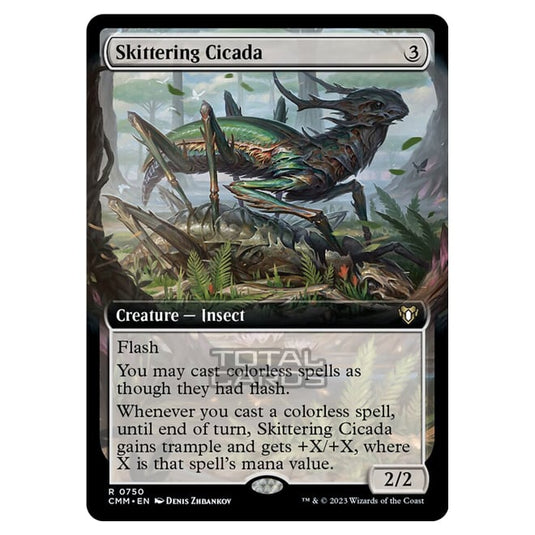 Magic The Gathering - Commander Masters - Skittering Cicada (Extended Art) - 0750