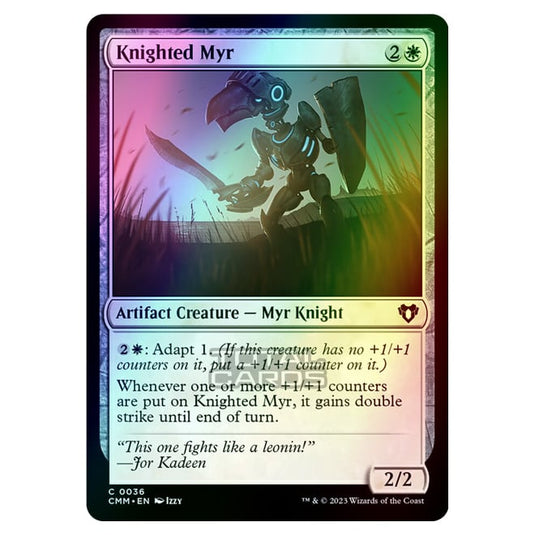 Magic The Gathering - Commander Masters - Knighted Myr - 0036 (Foil)