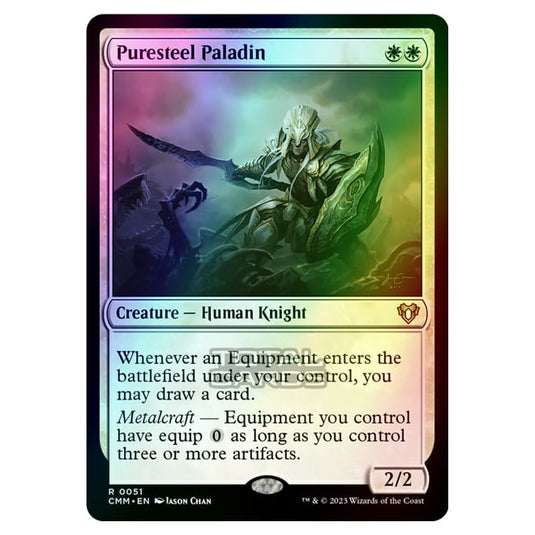 Magic The Gathering - Commander Masters - Puresteel Paladin - 0051 (Foil)