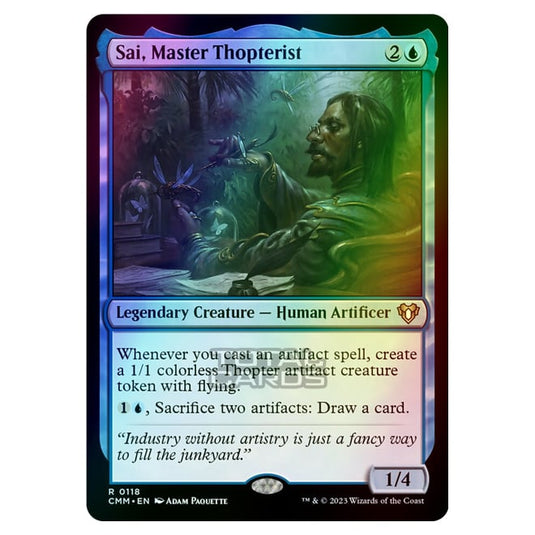 Magic The Gathering - Commander Masters - Sai, Master Thopterist - 0118 (Foil)