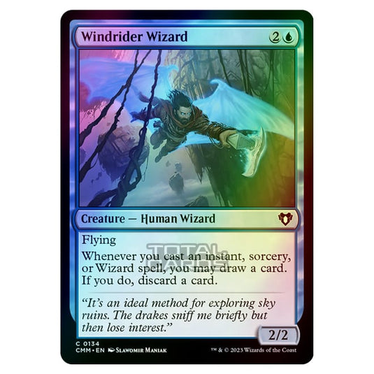 Magic The Gathering - Commander Masters - Windrider Wizard - 0134 (Foil)