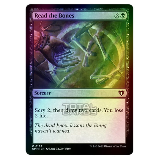 Magic The Gathering - Commander Masters - Read the Bones - 0182 (Foil)