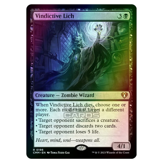 Magic The Gathering - Commander Masters - Vindictive Lich - 0196 (Foil)